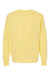 Independent Trading Company PRM3500 Mens Pigment Dyed Crewneck Sweatshirt Yellow Flat Front