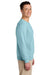 Jerzees 701M/701MR Mens Eco Premium Moisture Wicking Crewneck Sweatshirt Heather Cloud Blue Model Side