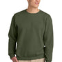 Jerzees Mens Eco Premium Moisture Wicking Crewneck Sweatshirt - Heather Military Green