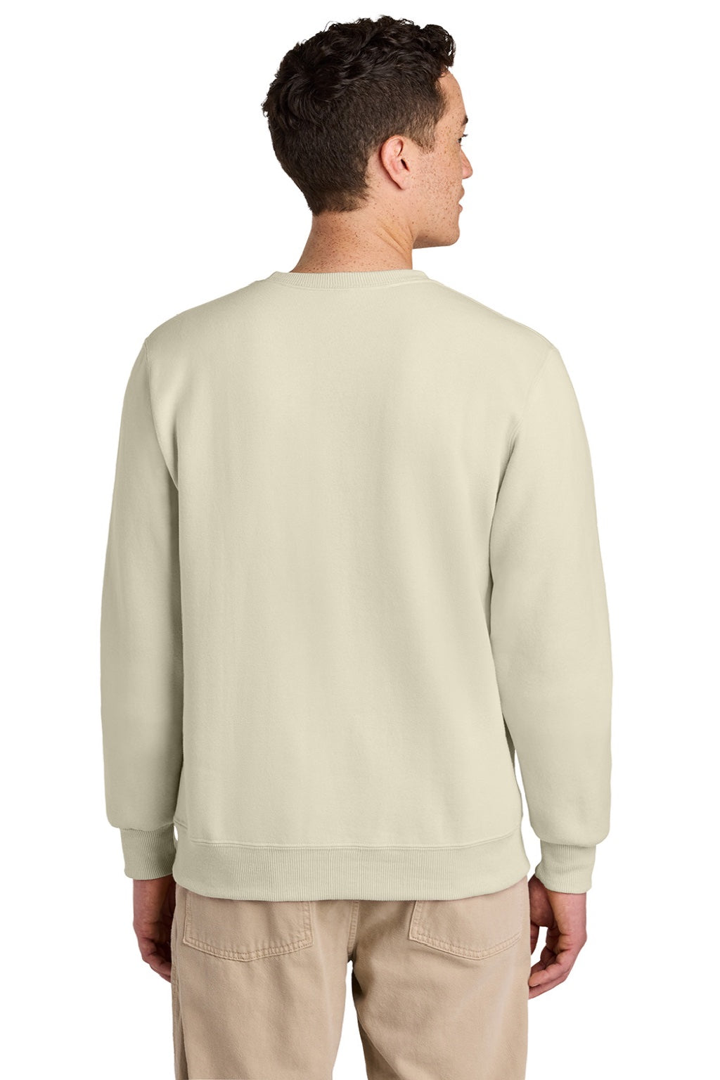Jerzees 701M/701MR Mens Eco Premium Moisture Wicking Crewneck Sweatshirt Putty Model Back