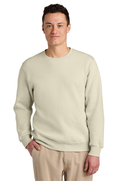 Jerzees 701M/701MR Mens Eco Premium Moisture Wicking Crewneck Sweatshirt Putty Model Front