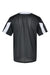 Alleson Athletic 7976 Mens Striker Placket Short Sleeve Jersey Black/White Flat Back