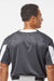 Alleson Athletic 7976 Mens Striker Placket Short Sleeve Jersey Graphite Grey/White Model Back