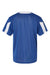 Alleson Athletic 7976 Mens Striker Placket Short Sleeve Jersey Royal Blue/White Flat Back