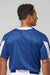 Alleson Athletic 7976 Mens Striker Placket Short Sleeve Jersey Royal Blue/White Model Back