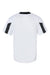 Alleson Athletic 7976 Mens Striker Placket Short Sleeve Jersey White/Black Flat Back