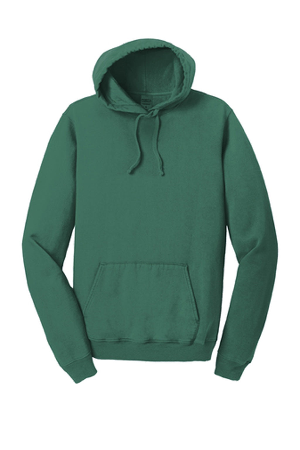 Port & Company PC098H Mens Beach Wash Fleece Hooded Sweatshirt Hoodie w/ Pouch Pocket Nordic Green Flat Front