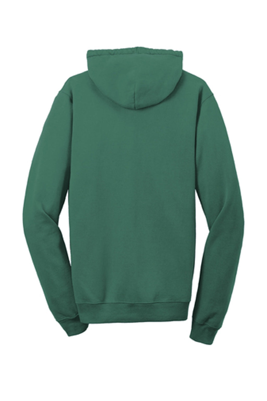 Port & Company PC098H Mens Beach Wash Fleece Hooded Sweatshirt Hoodie w/ Pouch Pocket Nordic Green Flat Back