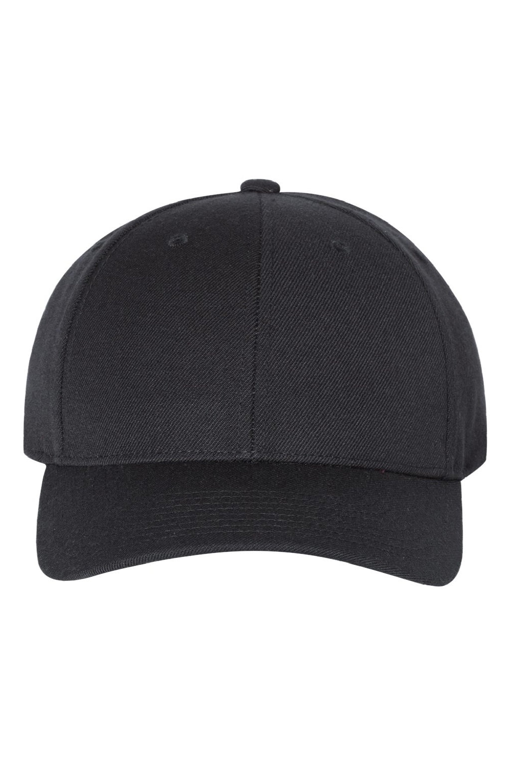 Yupoong Hats 6789M Mens Premium Curved Visor Snapback Hat Black Flat Front