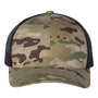 Yupoong Hats Mens Retro Snapback Trucker Hat - Multicam Green/Black