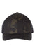 Yupoong Hats 6606 Mens Retro Snapback Trucker Hat Multicam Black/Black Flat Front