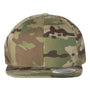 Yupoong Mens Premium Flat Bill Snapback Hat - Multicam Green - NEW