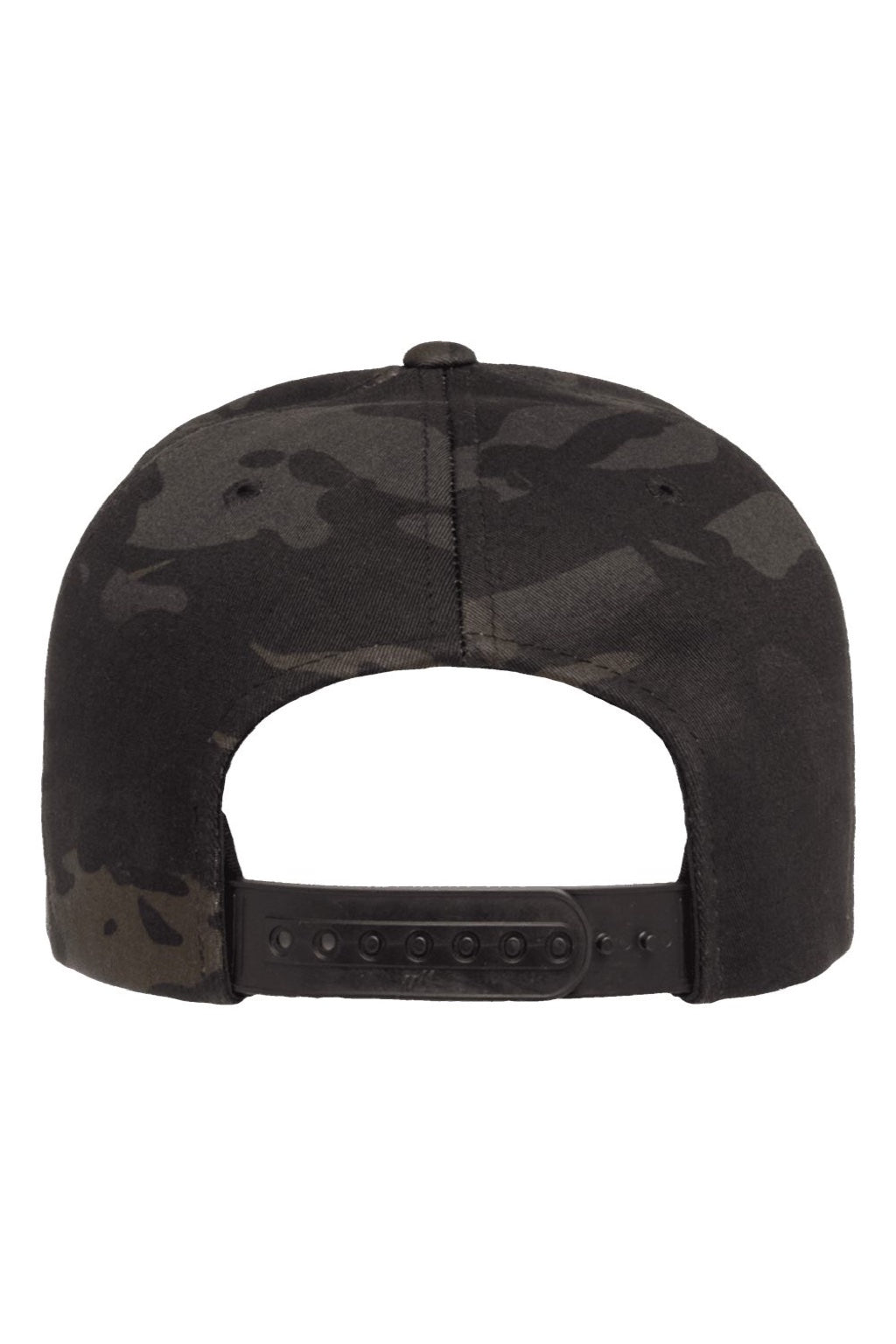 Yupoong Hats 6089/6089MT Mens Adjustable Hat Multicam Black Flat Back