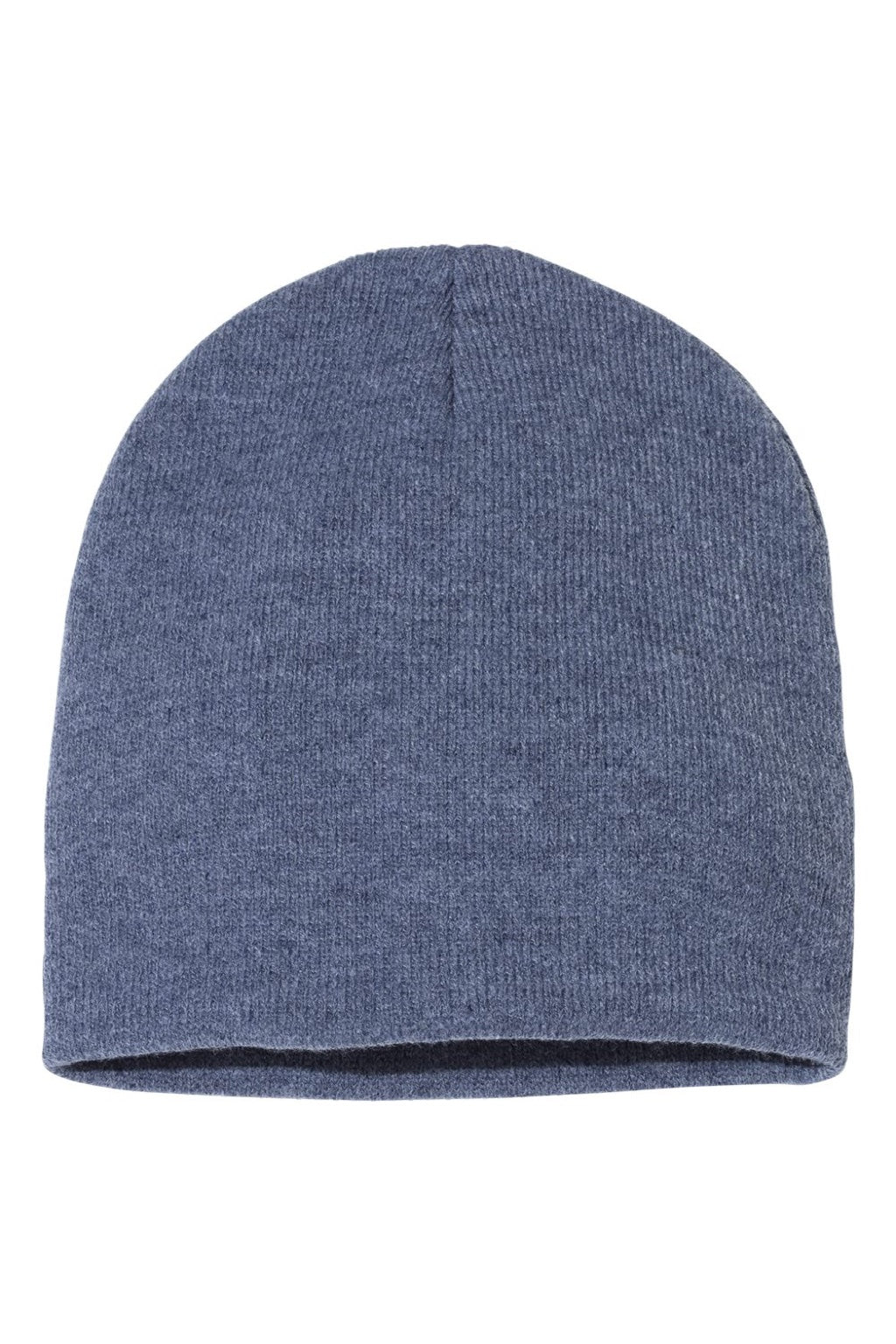 Sportsman Hats SP08 Unisex Beanie Heather Navy Blue Flat Front