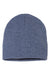 Sportsman Hats SP08 Unisex Beanie Heather Navy Blue Flat Front