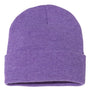 Sportsman Hats Unisex Solid Cuffed Beanie - Heather Purple