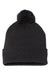 Sportsman Hats SP15 Unisex Pom-Pom Cuffed Beanie Heather Charcoal Grey Flat Front