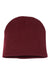 Yupoong Hats 1500KC Unisex Beanie Maroon Flat Front
