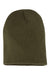Yupoong Hats 1500KC Unisex Beanie Olive Green Flat Front