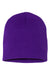 Yupoong Hats 1500KC Unisex Beanie Purple Flat Front