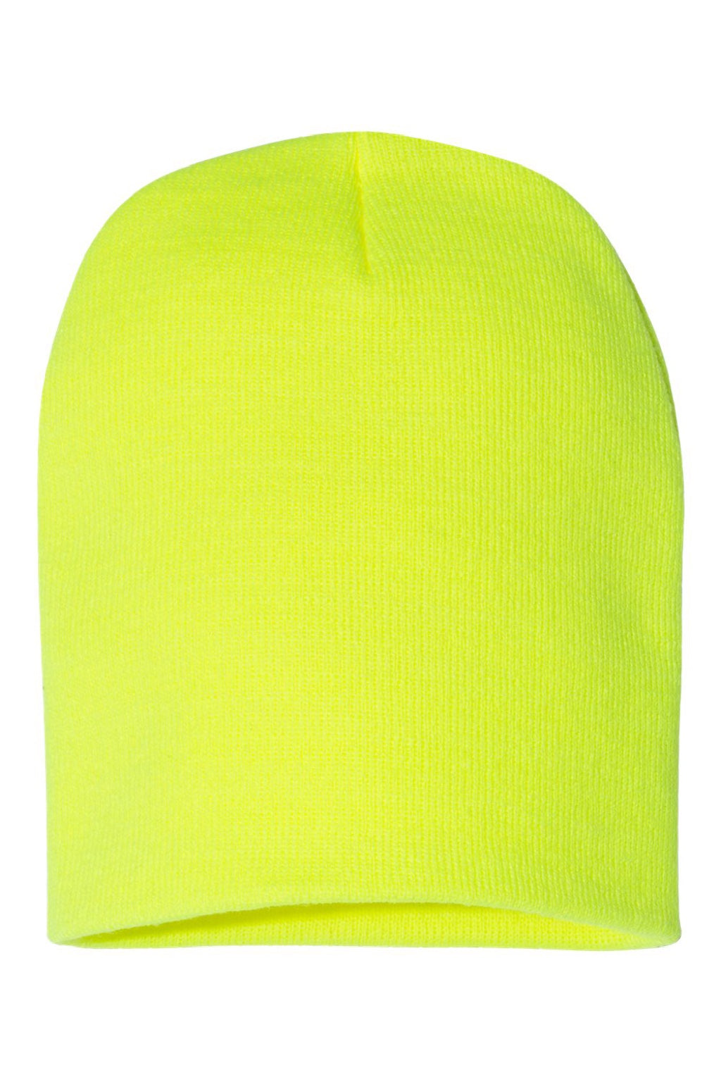 Yupoong Hats 1500KC Unisex Beanie Safety Yellow Flat Front