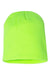 Yupoong 1500KC Mens Beanie Safety Green Flat Front