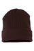 Yupoong Hats 1501KC Unisex Cuffed Beanie Brown Flat Front