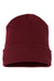 Yupoong Hats 1501KC Unisex Cuffed Beanie Maroon Flat Front