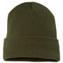 Yupoong Mens Cuffed Beanie - Olive Green - NEW