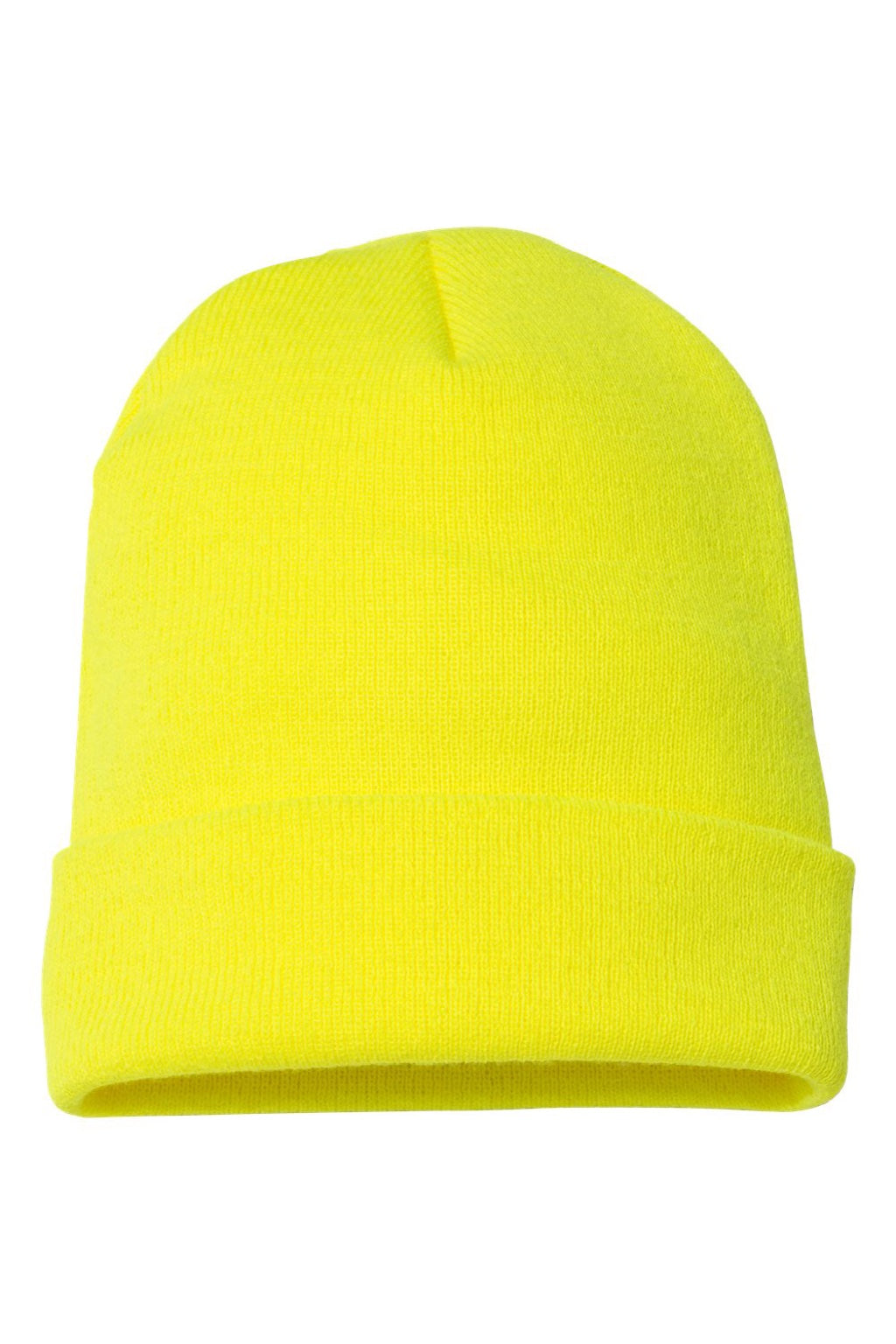 Yupoong Hats 1501KC Unisex Cuffed Beanie Safety Yellow Flat Front