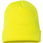 Yupoong Mens Cuffed Beanie - Safety Yellow - NEW
