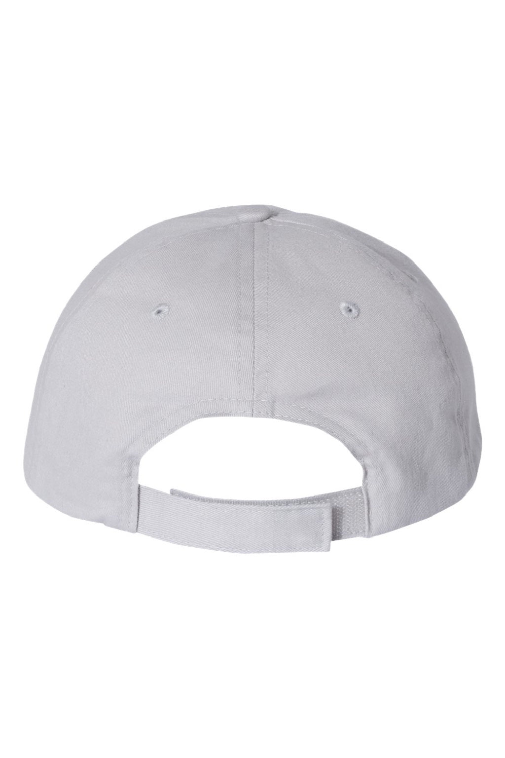 Valucap Hats VC200 Mens Brushed Twill Adjustable Hat Light Grey Flat Back
