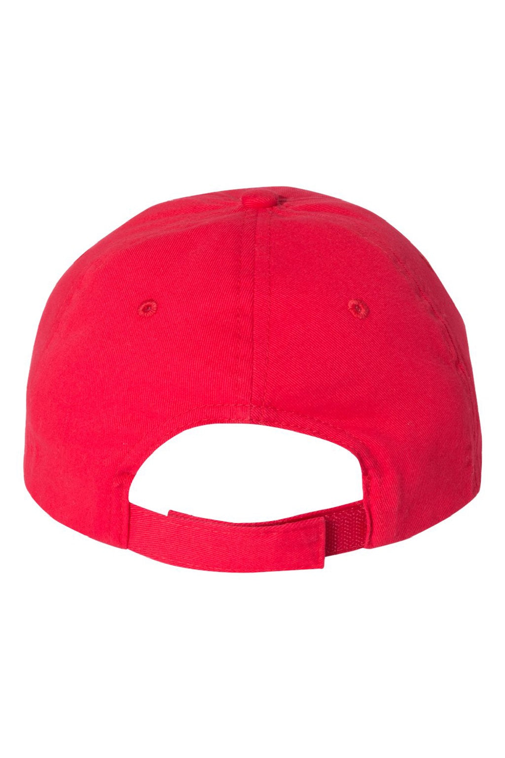 Valucap Hats VC200 Mens Brushed Twill Adjustable Hat Red Flat Back