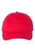 Valucap Hats VC200 Mens Brushed Twill Adjustable Hat Red Flat Front