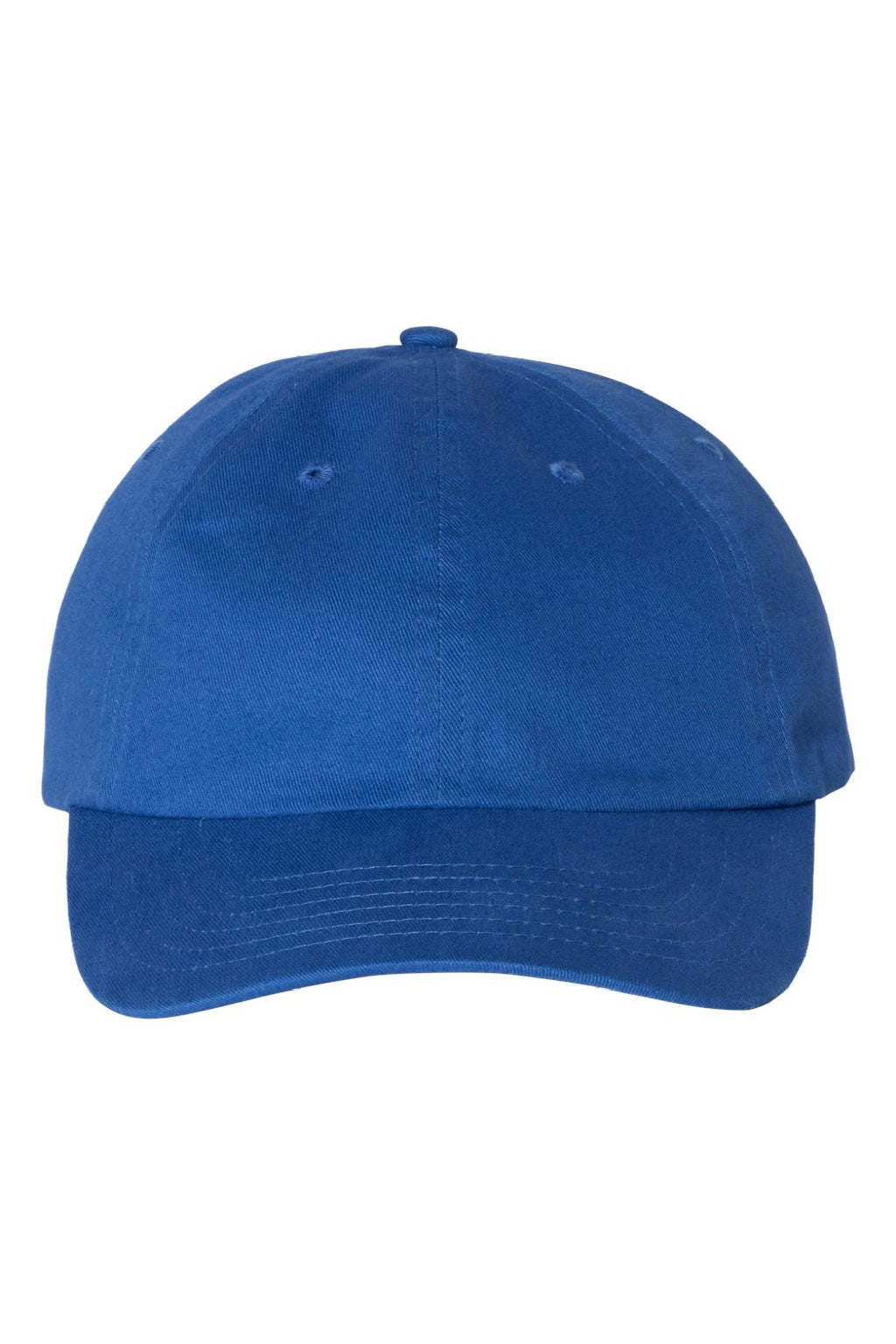 Valucap Hats VC200 Mens Brushed Twill Adjustable Hat Royal Blue Flat Front