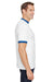 Augusta Sportswear 710 Mens Ringer Short Sleeve Crewneck T-Shirt White/Royal Blue Model Side