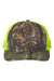 Richardson 112P Mens Printed Trucker Hat Realtree Edge/Neon Yellow Flat Front