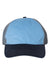 Richardson 111 Mens Garment Washed Trucker Hat Columbia Blue/Charcoal Grey/Navy Blue Flat Front
