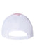 Richardson Hats 111 Mens Garment Washed Snapback Trucker Hat Pink/White Flat Back