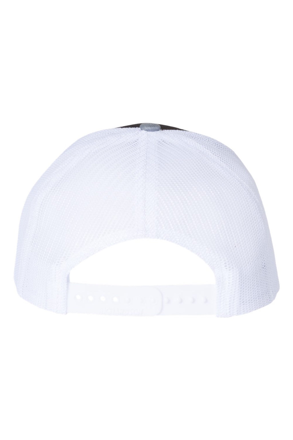 Richardson Hats 112 Mens Snapback Trucker Hat Black/White/Heather Grey Flat Back