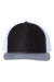 Richardson Hats 112 Mens Snapback Trucker Hat Black/White/Heather Grey Flat Front