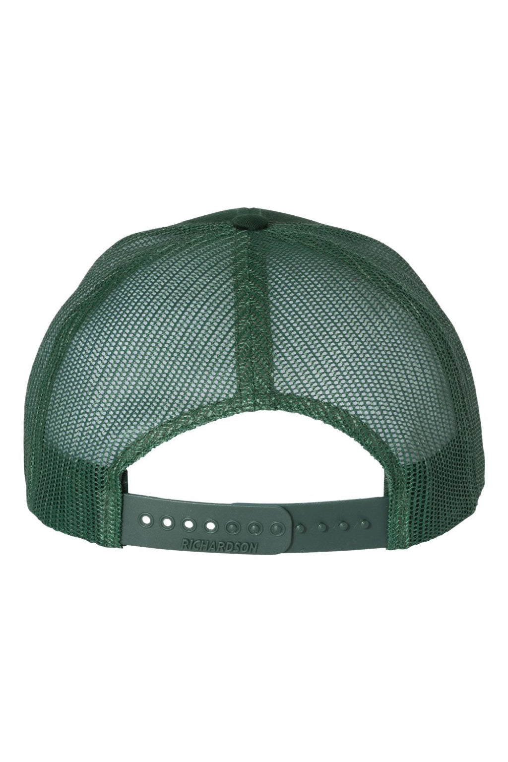 Richardson Hats 112 Mens Snapback Trucker Hat Dark Green Flat Back