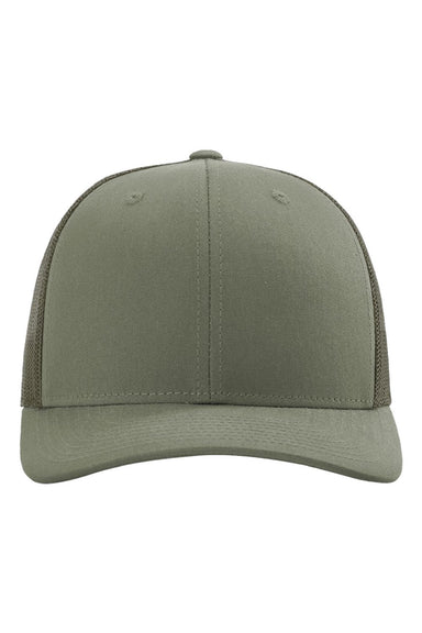 Richardson Hats 112 Mens Snapback Trucker Hat Loden Green Flat Front