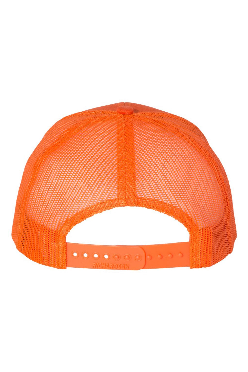 Richardson Hats 112 Mens Snapback Trucker Hat Orange Flat Back