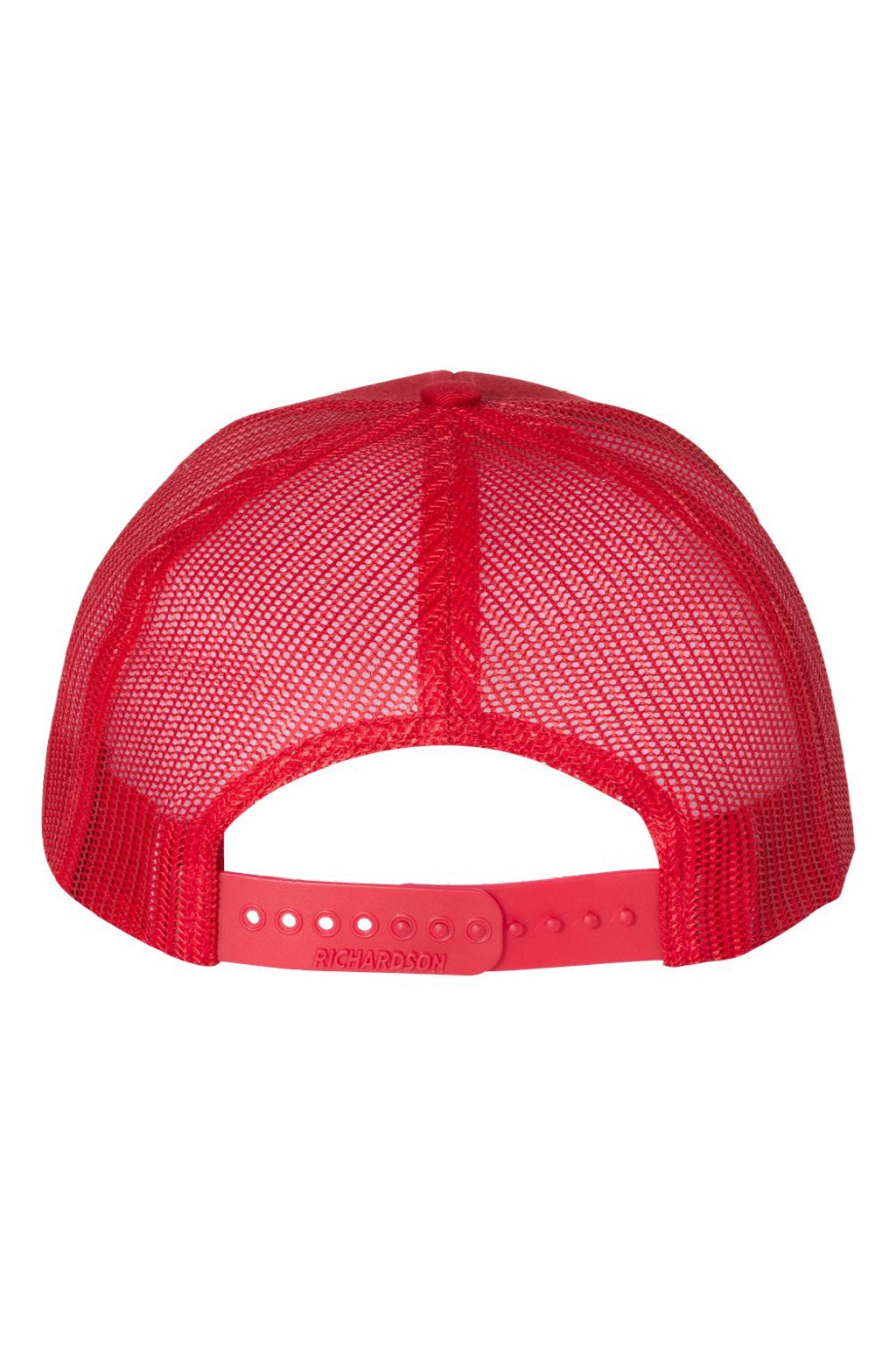 Richardson Hats 112 Mens Snapback Trucker Hat Red Flat Back