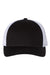 Richardson Hats 115 Mens Snapback Trucker Hat Black/White Flat Front