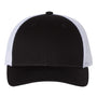Richardson Hats Mens Snapback Trucker Hat - Black/White