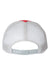 Richardson Hats 115 Mens Snapback Trucker Hat Heather Red/Silver Grey Flat Back