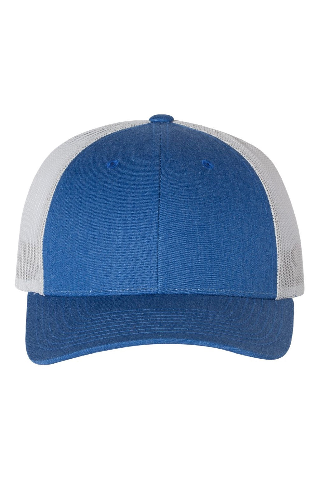 Richardson Hats 115 Mens Snapback Trucker Hat Heather Royal Blue/Silver Grey Flat Front