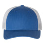 Richardson Hats Mens Snapback Trucker Hat - Heather Royal Blue/Silver Grey